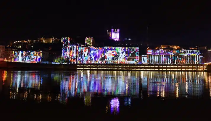 Fête des Lumières Lyon 2023 - Quai du Rhône