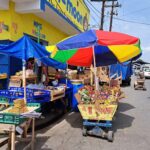 Illustration du marché Coronation à Kingston, Jamaïque