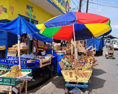 Illustration du marché Coronation à Kingston, Jamaïque